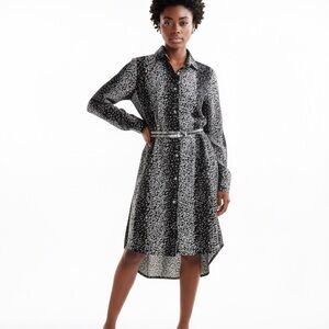 Hi-Low Button Down Shirt Dress